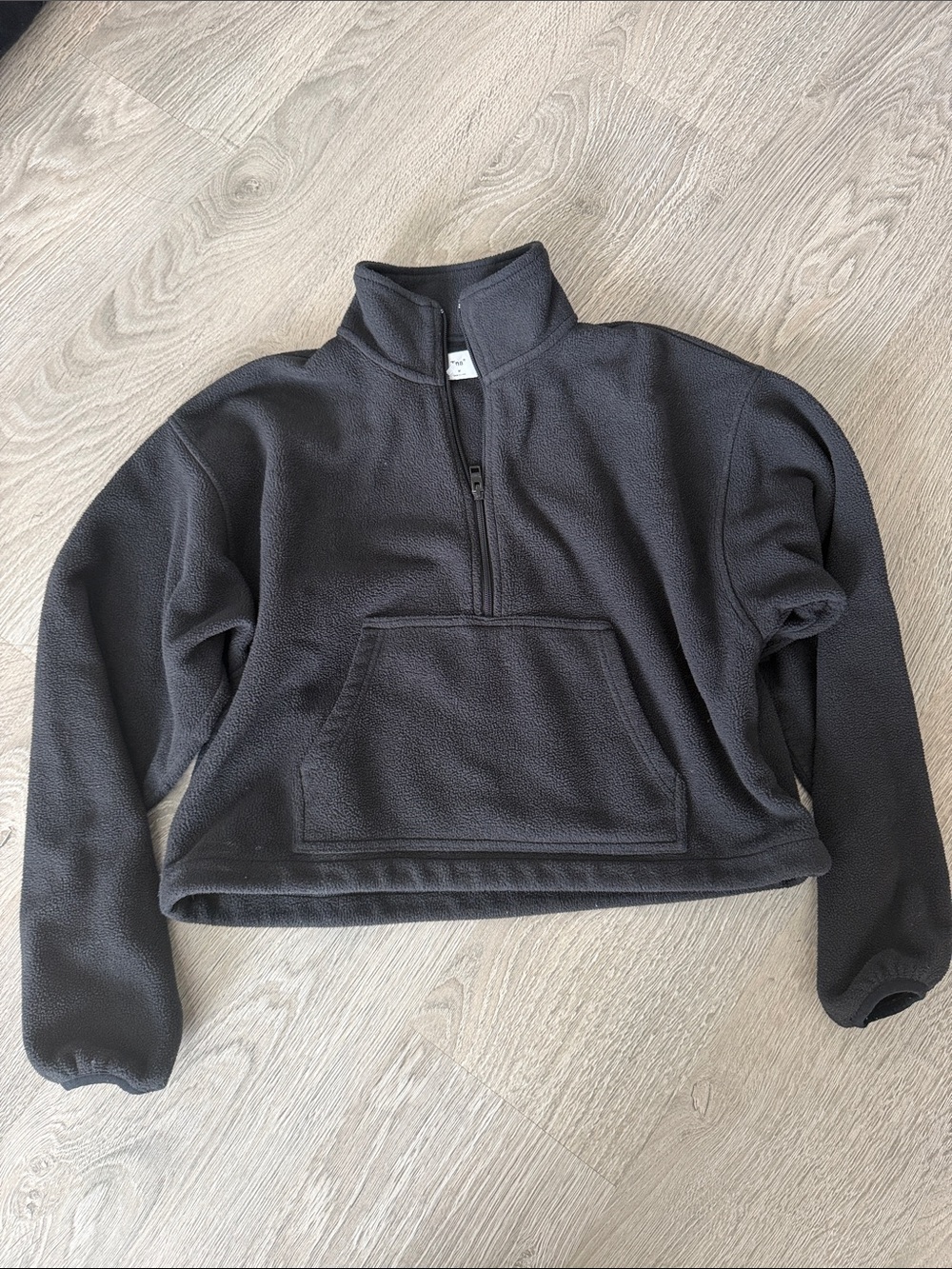 TNA Classic Black Half-Zip Fleece Pullover for Women